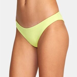 RCVA Tilly’s yellow limeade SOLID CHEEKY BIKINI BOTTOMS size small